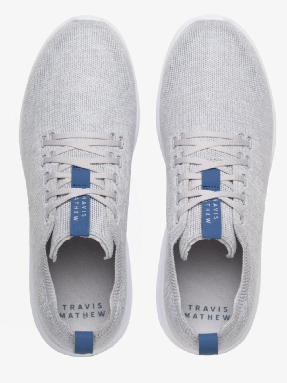 New TRAVIS MATHEW The Daily Lite Shoes Mens 9.5 Heather Gray Knit Casual Comfort